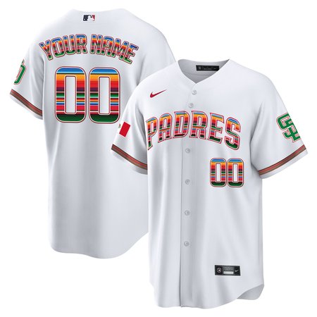 San Diego Padres Mexico Cool Base White Limited Custom Men's Jersey